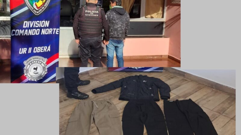 Robó en un local de ropa de Villa Barreyro, lo ubicaron y detuvieron