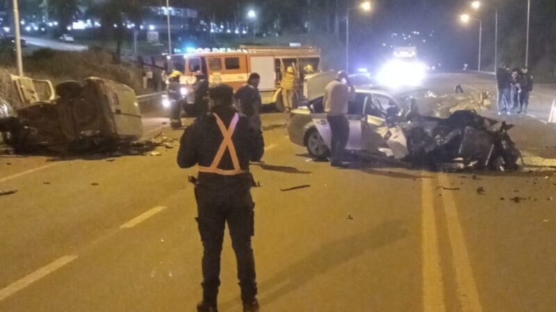 Un muerto y tres heridos en un choque en Dos de Mayo
