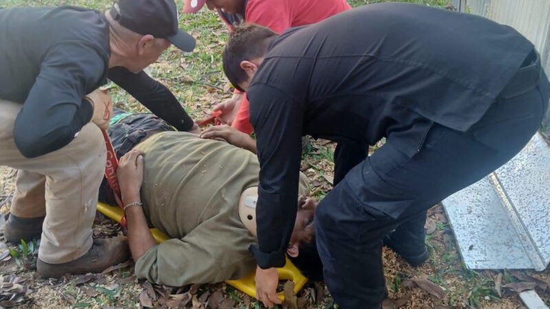 Obrero cayó de un techo en el Parque de las Naciones y padeció fracturas