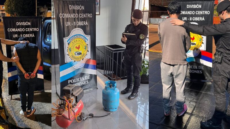 Esclarecieron un robo en una vivienda de Oberá: dos detenidos y bienes recuperados