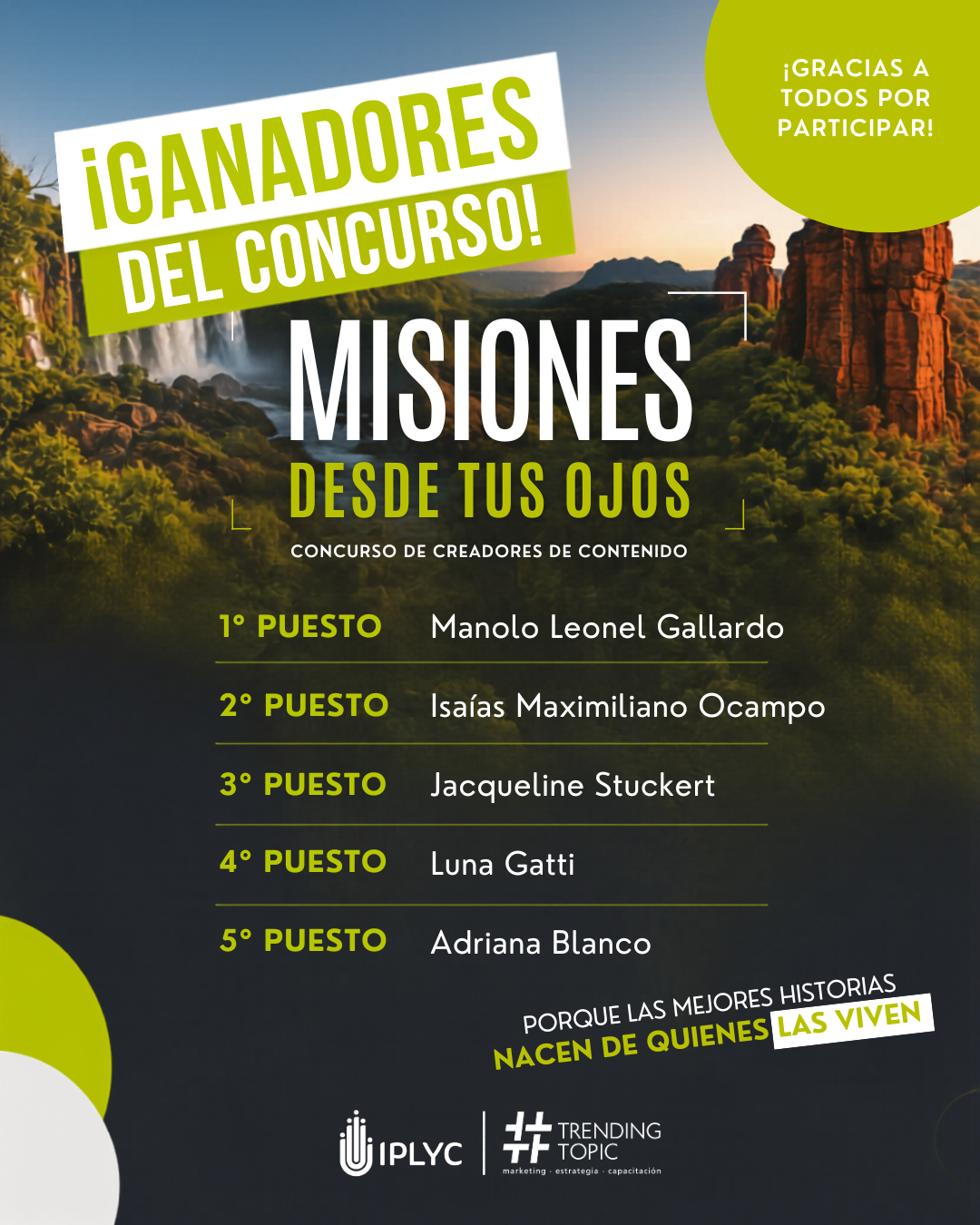 El concurso Misiones desde tus ojos ya tiene a sus ganadores