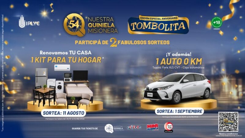 Nuestra Quiniela Misionera cumple 54 años y celebra con una Tombolita con premios fascinantes