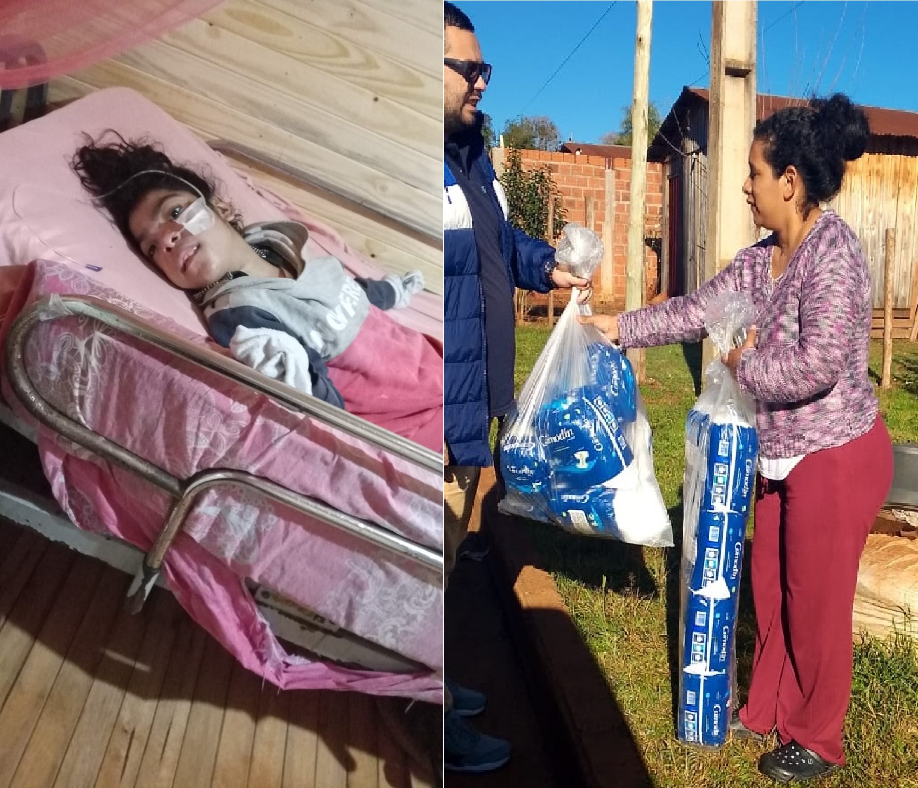 Salud asistió a la pequeña Luciana con leches especiales y pañales