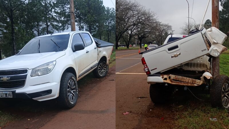 Dos heridos por el despiste de una camioneta en Oberá