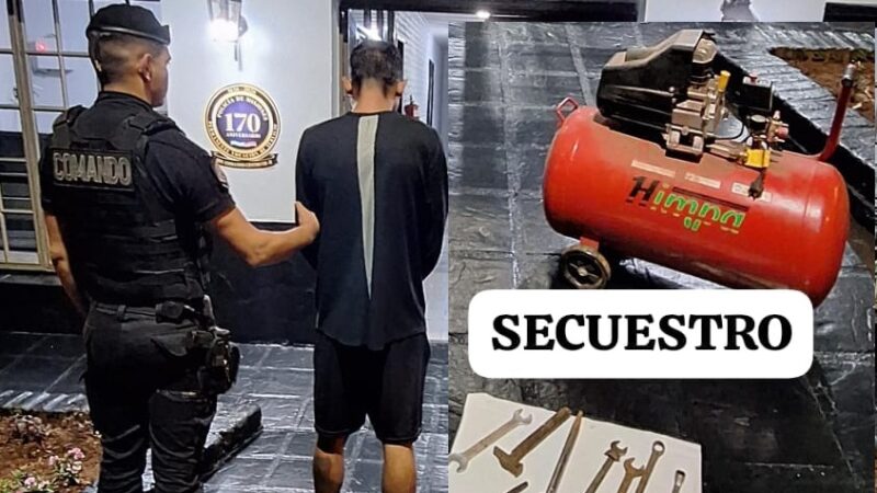 Detuvieron a un hombre que vendió un compresor robado en Villa Barreyro