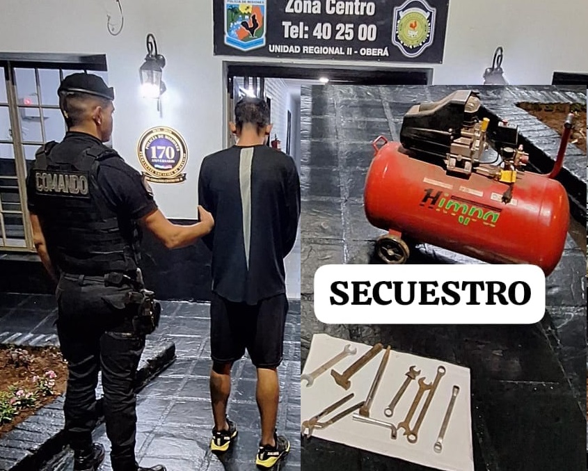 Detuvieron a un hombre que vendió un compresor robado en Villa Barreyro