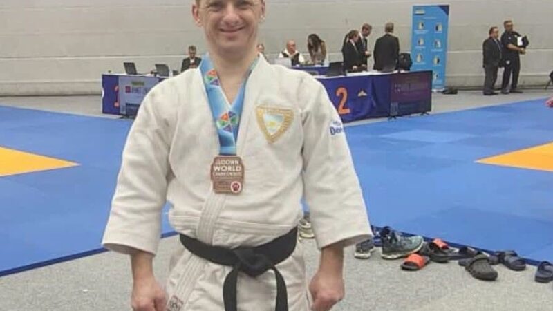 Orgullo obereño: René Klettke subió al podio en el Mundial de Judo para atletas con síndrome de Down