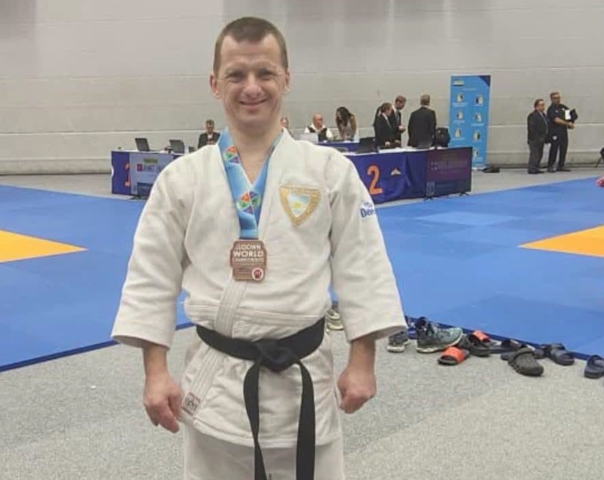Orgullo obereño: René Klettke subió al podio en el Mundial de Judo para atletas con síndrome de Down