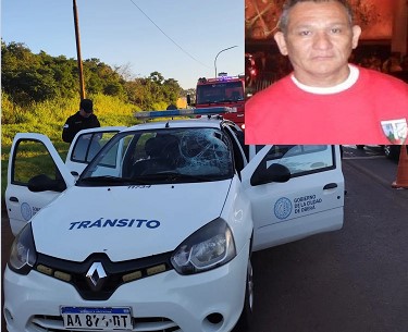 Falleció inspector de tránsito obereño golpeado por una pieza de hierro que se desprendió de un camión