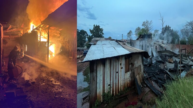 Incendio arrasó un inquilinato en Oberá: ocho familias afectadas y sospechan que fue intencional