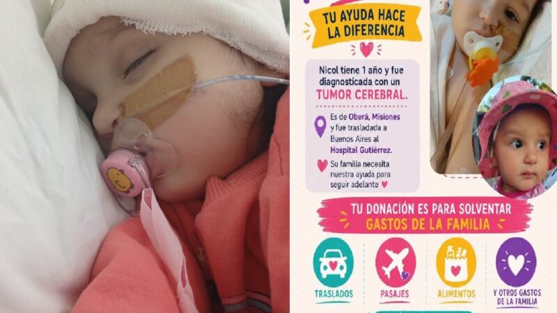 Beba obereña padece un tumor cerebral y su familia requiere ayuda para afrontar gastos en Buenos Aires