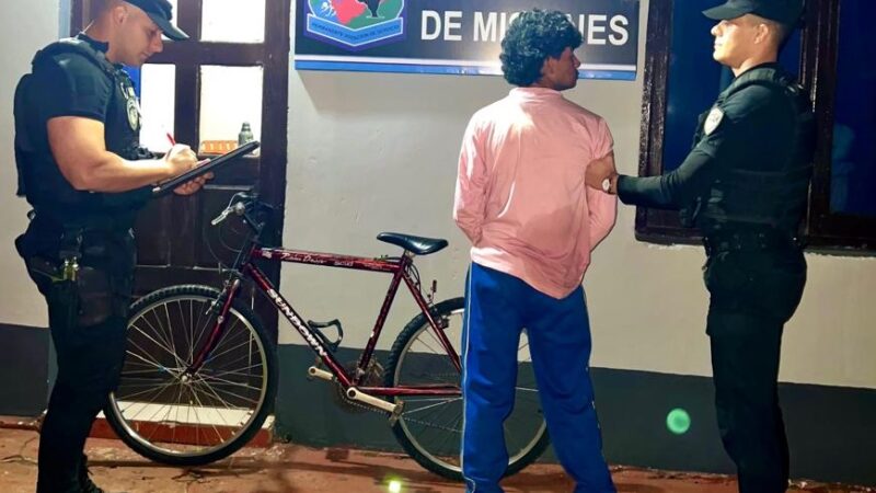 Le robó la bicicleta a su papá y la Policía lo alcanzó cuando escapaba