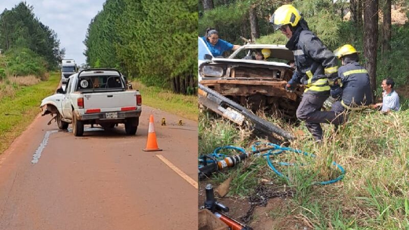 Varios heridos en un choque frontal en Campo Ramón