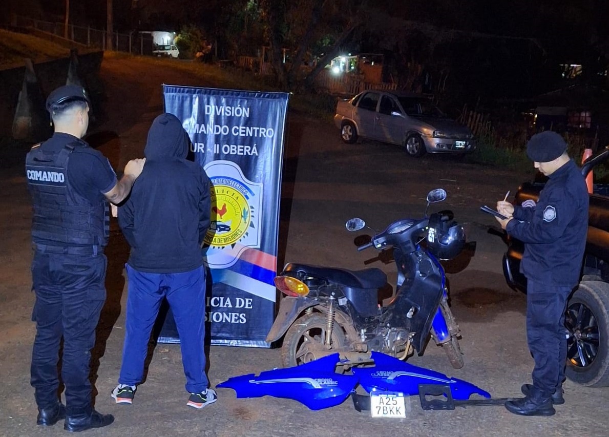 Robó una moto del estacionamiento del Polideportivo y las cámaras lo captaron