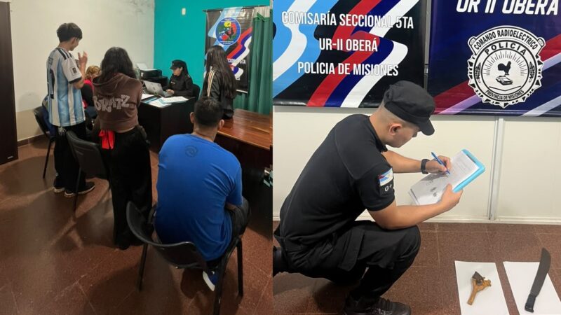Otra vez menores armados con machetes en Oberá: lesionaron a un joven que terminó hospitalizado