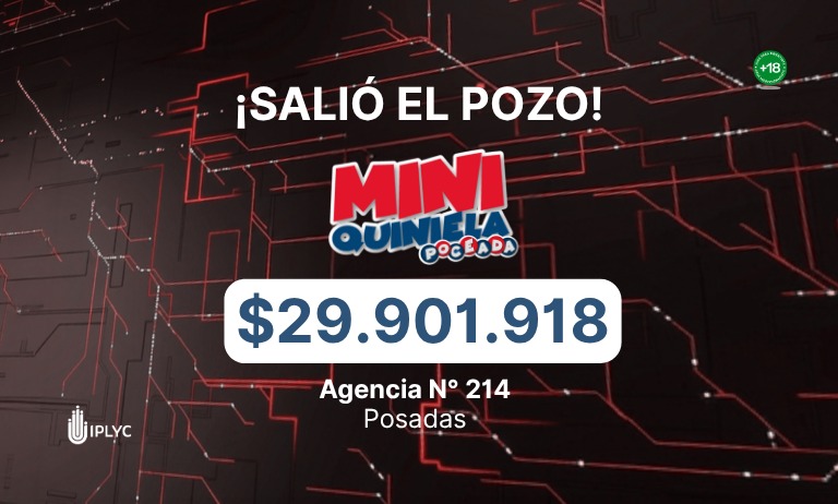 Salió la Mini Poceada, que entrega casi $30 millones para un apostador posadeño