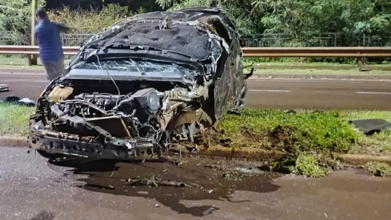 Vuelco en la autovía: identificaron a los ocupantes del Focus, uno sufrió múltiples fracturas