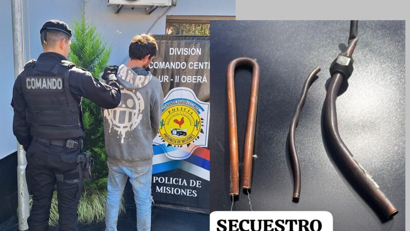Colmo de la crotera: robó el caño de un aire acondicionado del centro de Oberá