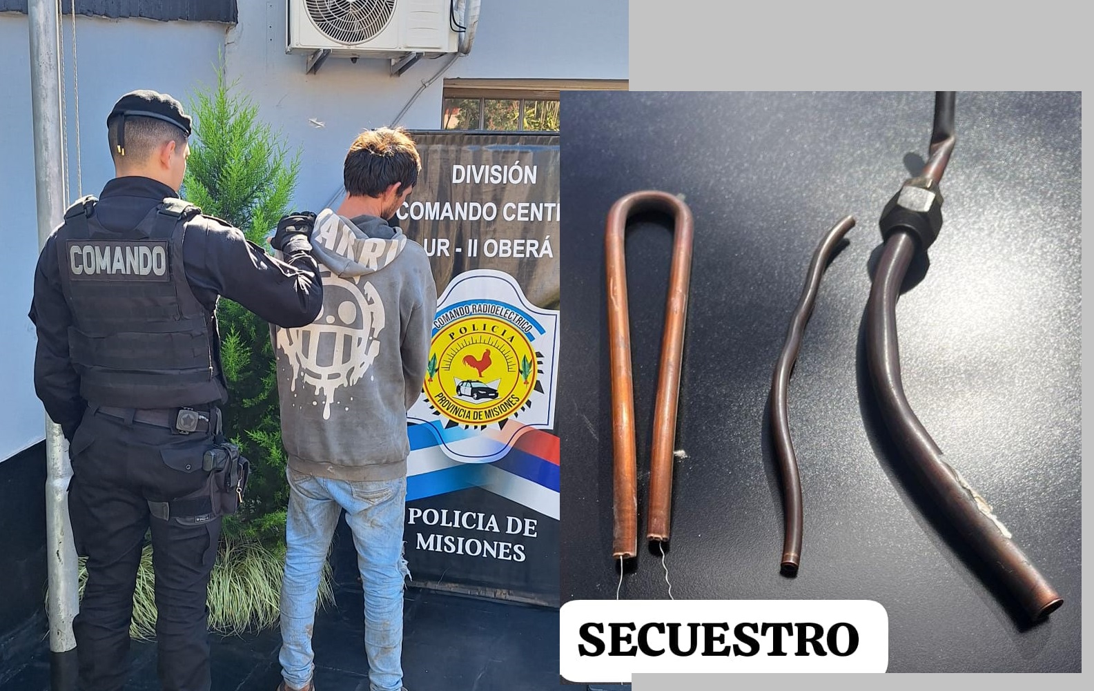 Colmo de la crotera: robó el caño de un aire acondicionado del centro de Oberá