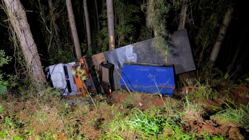 Un camionero se quedó dormido y despistó: hubo sólo daños materiales