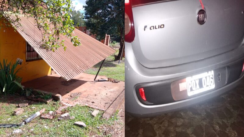 Conductor de Didi chocó una casa en barrio Schuster, ocasionó daños y escapó