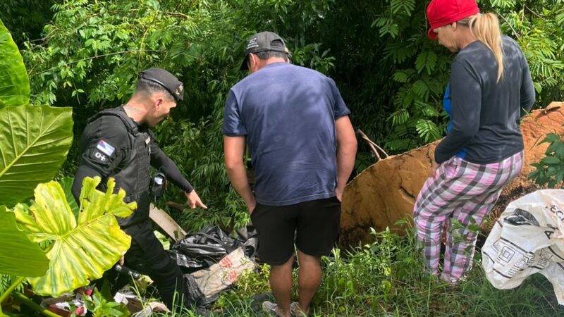 Vio una patrulla del Comando y tiró al monte un bolso con más de 15 kilos de droga