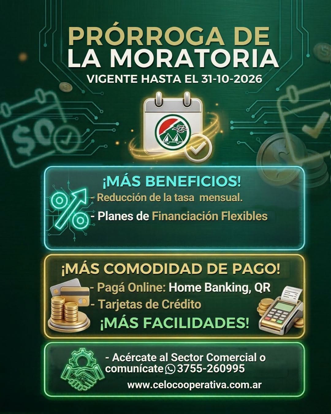 Prórroga del plan de regularización de deudas para socios de la Celo