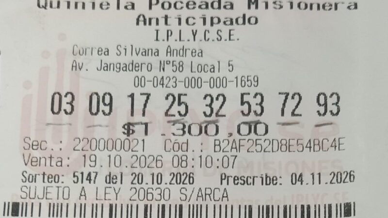 Ganó 388 millones de pesos de la Poceada y contó que usará la plata para saldar deudas, ayudar a los hijos y para viajar