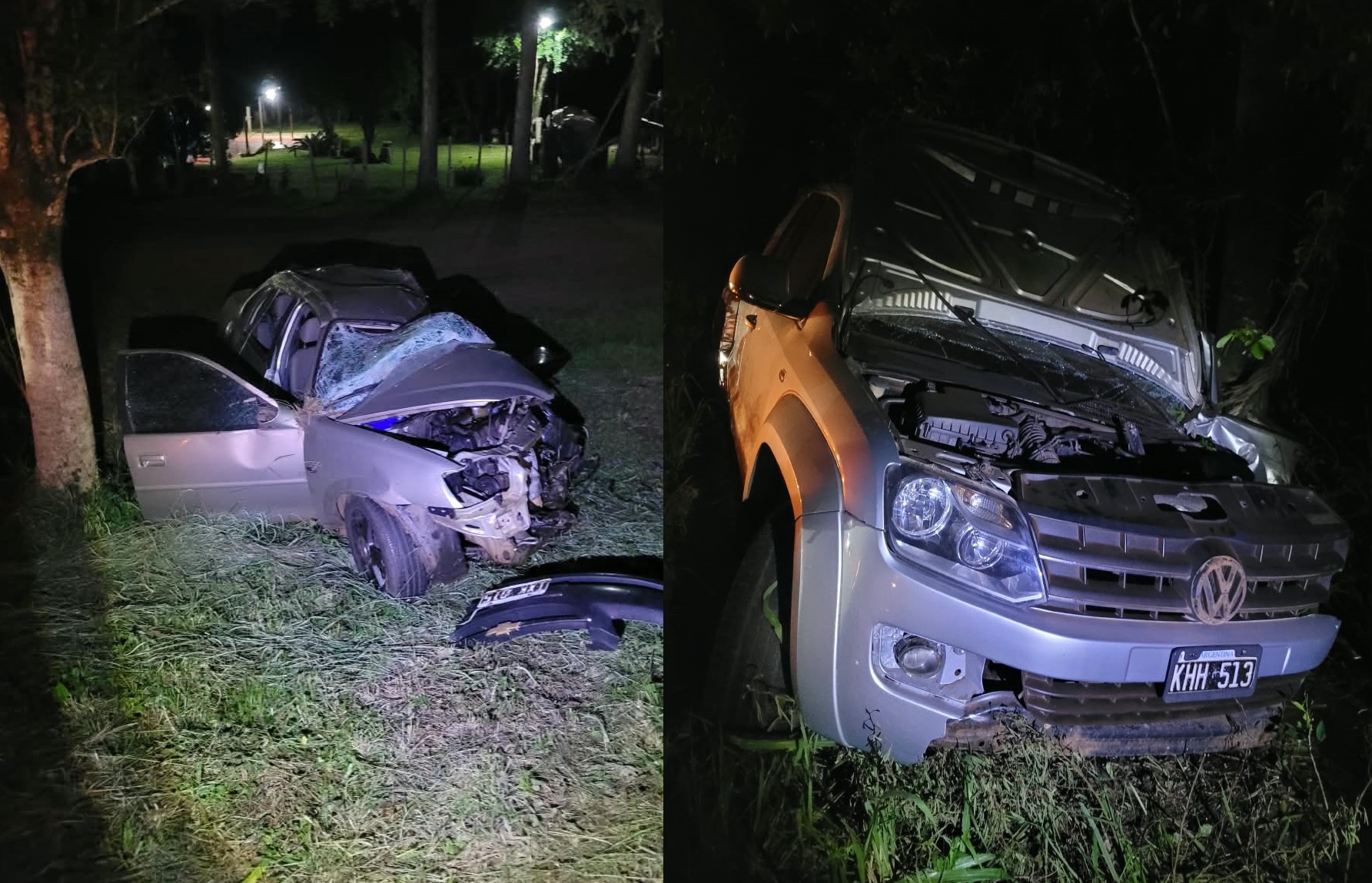 Conductor de una Amarok se cruzó de carril, chocó y mató a un padre de familia en Oberá